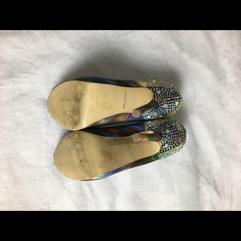 ALDO Rhinestone Open Toe Platform Stilettos π - Picture 6 of 6